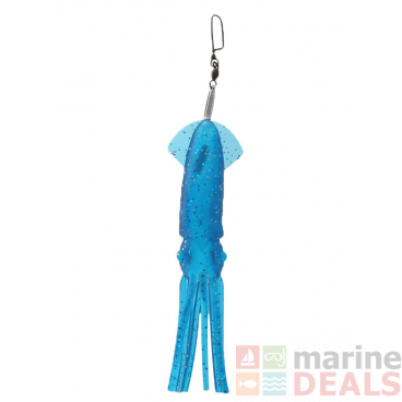 Single Rigged Squid for Dredges and Daisy Chains 7in Blue