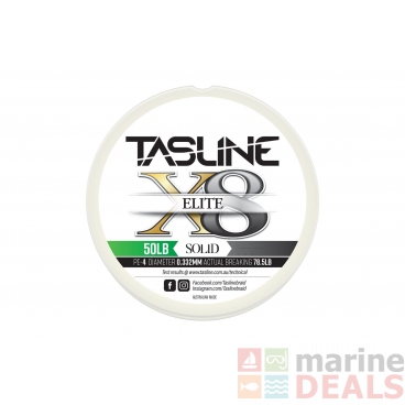 Tasline Elite White Solid Braid 50lb 3000m