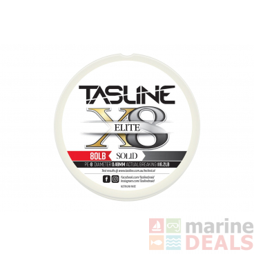 Tasline Elite White Solid Braid 80lb 3000m
