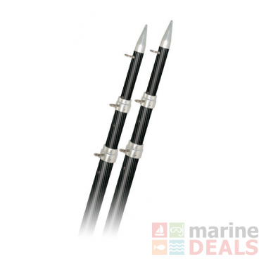 Rupp Top Gun Carbon Fiber Fixed Outrigger Pole 5.48m Black/Silver