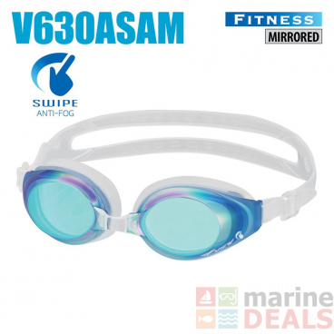 View Swipe Fitness Mirrored Goggles Blue/Emerald