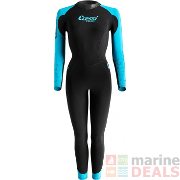 Cressi Karua Womens Swimming Wetsuit 3/2mm Black/Turquoise