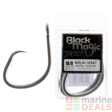 Black Magic Marlin Livebait Recurve Hooks