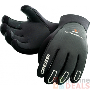 Cressi Ultraspan Neoprene Dive Gloves Black 3.5mm