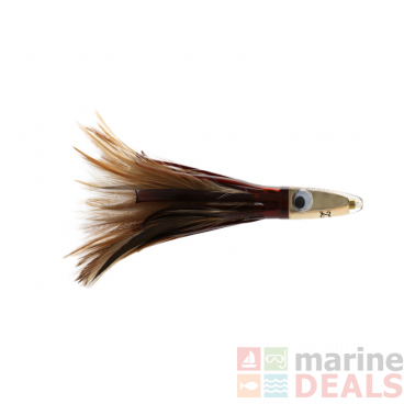 Zuker ZF Feather Trolling Tuna Lure 6in ZF11 Brown/White/Brown