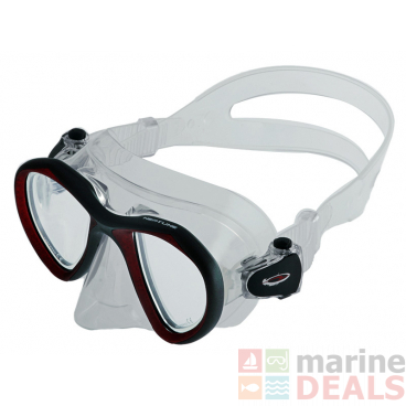 Neptune Titan Adult Dive Mask Red