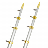 TACO Marine Aluminium Telescopic Outriggers Pair 15ft/4.6m Silver/Gold