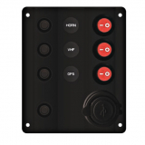 Wave 3-Way LED Switch Panel with Circuit Breakers