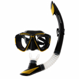 Mirage Platinum Adult Dive Mask and Snorkel Set Yellow