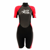 Extreme Limits Reef Womens Springsuit Wetsuit 2.5mm Black/Red