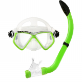 Pro-Dive Silicone Kids Dive Mask and Snorkel Set Green