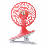 Clip-On Mini USB Fan with LED Light Pink 2.5W
