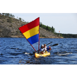 Pacific Action Kayak Sail System 2.2sqm Red/Yellow/Blue/Clear