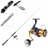 Shimano Stella 4000 SWB XG and Grappler Type J S631 Light Jig Spin Combo 6ft 3in PE1.5 2pc