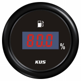 KUS Digital Fuel Level Gauge Black 52mm 12V/24V