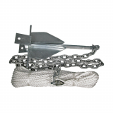 BLA Galvanised Sand Anchor Kit 2.7kg with 50m x 8mm Rope and 2m x 6mm Chain