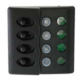LED 4-Way Switch Panel with 15A Circuit Breakers