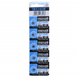 Maxell SR516SW Silver Oxide Button Cell Battery 5-Pack