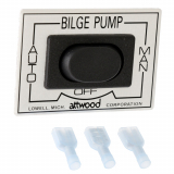 Attwood 3-Way Bilge Pump Switch Panel with Connectors 