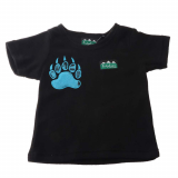 Ridgeline Paw Fleece Kids T-Shirt 6 Months Black/Blue