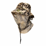 Ridgeline Waterproof Bucket Hat with Face Veil Buffalo Camo