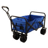 Folding Beach Cart Trolley Blue - 70kg Capacity