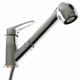 Chrome Plated Mixer Tap with Pull-Out Shower Head