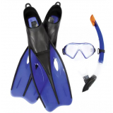Hydro-Pro Dream Adult Dive Mask Snorkel and Fins Set Blue US6.5-8 / EU38–39