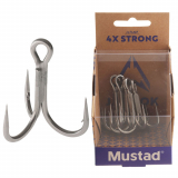 Mustad JL74NP-TS Jaw Lok In-Line Treble Hook 4X Strong 4/0 Qty 5