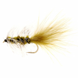 Black Magic Woolly Bugger Trout Fly Olive Size B08 Qty 1
