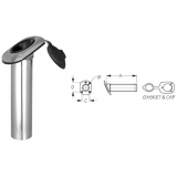 Sea-Dog Stainless Angled Flush Mount Rod Holder with Cap