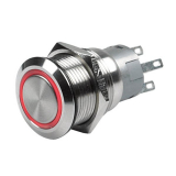 BEP Momentary On/Off Push Button Switch with Red LED 24v