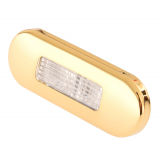 Hella Marine Warm White LED Step Lamp Wide Rim 10-33V - Gold 316 S/S Bezel
