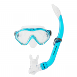 Mirage Goby Youth Dive Mask and Snorkel Set Transparent Blue