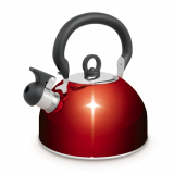 Campfire Stainless Steel Whistling Kettle 4L Red