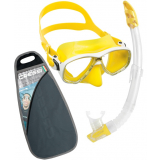Cressi Marea and Gamma Adult Mask and Snorkel Set Yellow