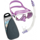 Cressi Marea and Gamma Adult Mask and Snorkel Set Lilac