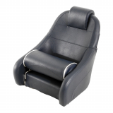 V-Quipment King Flip-Up Helm Seat with Squab Dark Blue with White Seams