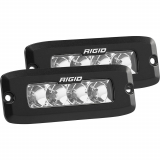 Rigid SR-Q Series Pro Floodlight Pair Black Flush Mount
