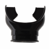 Wide Standard Silicone Mouthpiece for Dive Regulators Black