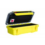 Underwater Kinetics 207 Weatherproof UltraBox Clear/Yellow with Lid Pouch and Padded Liner