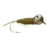 Black Magic Leadeye Olive Bomb Trout Fly #B10 Hook