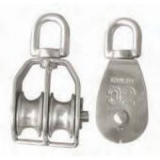 Cleveco 316 Stainless Steel Block Single Sheave with Becket Swivel Eye