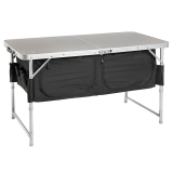 Kiwi Camping Bi-Fold Camp Table with Pantry 120 x 60 x 54/68cm