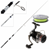 Daiwa RX LT 4000 Exceler Oceano 661HS Slow Jig Spin Combo with Braid 6ft 6in PE1-2 1pc