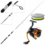 Daiwa Revros LT 4000-C Exceler Oceano 661HS Slow Jig Spin Combo with Braid 6ft 6in PE1-2 1pc
