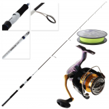 Daiwa Laguna LT 4000-C Exceler Oceano 661HS Slow Jig Spin Combo with Braid 6ft 6in PE1-2 1pc