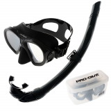 Pro-Dive Provider Low Volume Spearfishing Mask and Snorkel Set Black