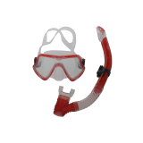 CDX Silicone Diving Mask and Snorkel Set Red Medium