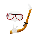Aropec Kids Silicone Mask and Snorkel Set Red/Yellow